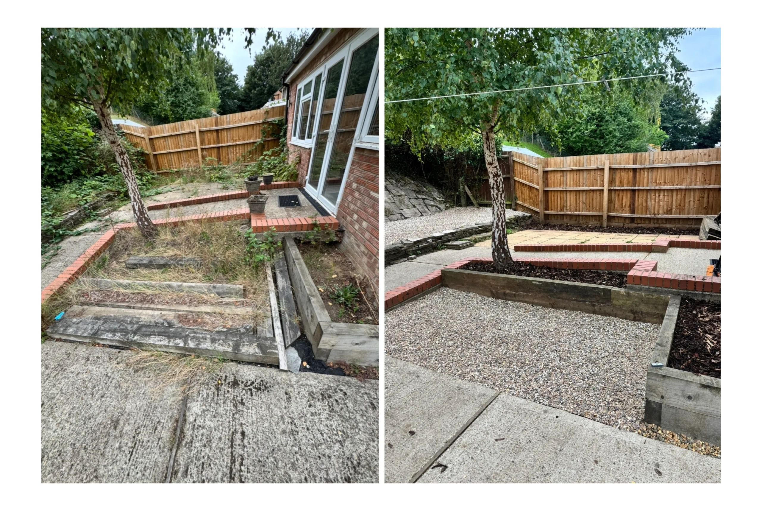 Pressure washing before and after results